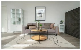 Okrúhly konferenčný stolík s doskou v dubovom dekore v prírodnej farbe ø 80 cm Vita – House Nordic