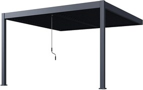 DEOKORK Záhradná hliníková pergola do stien 4x4 m (antracit)