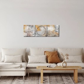 Obraz - Abstrakcia (s hodinami) (90x30 cm)