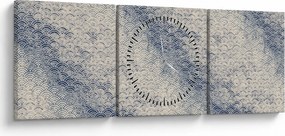 Obraz - Vzor vlniek (s hodinami) (90x30 cm)