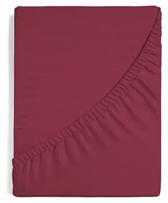 Napínacia plachta na matrac- burgundské Jersey 140/200/25