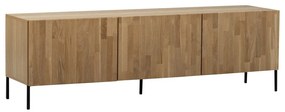 TV stolík z dubového dreva v prírodnej farbe 180x56x46 cm Bono – WOOOD