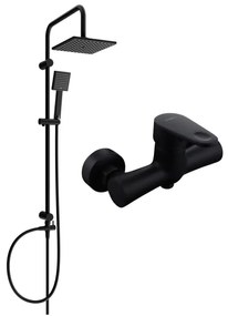 Mexen Tord sprchový set s dažďovou sprchou a sprchovou batériou Kama, čierna matná, 72540200-70