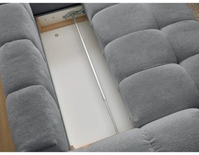 Tmavosivá ženilková rozkladacia/s úložným priestorom rohová pohovka (pravý roh/do L) Everest – Bobochic Paris