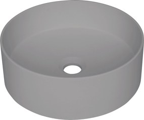 Deante Umývadlo na dosku Silia ø36 cm - CQS SU4S, granit, sivá metalic