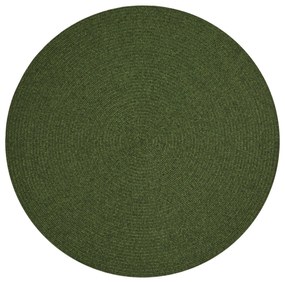 Hanse Home, Kusový koberec Braided 105554 Green kruh – na von aj na doma, 150x150 (priemer) kruh, zelená, chodba / predsieň