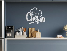 drevko Drevená dekorácia Chef Rozmer obrazu: 32,5 x 38,5 cm, Farba dekorácie: Čierna
