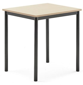 Stôl SONITUS, 700x600x720 mm, HPL - breza, antracit
