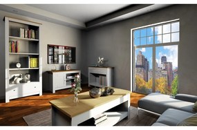 TV stolík v dekore duba v sivo-prírodnej farbe 95x58 cm Emerald – Støraa