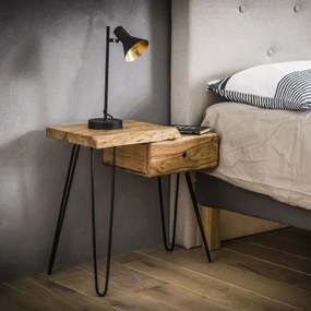 Nočný stolík 25-14 Edge-L Drevo Acacia - Komfort-nábytok
