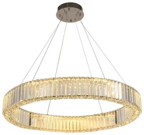 LED Stmievateľný luster na lanku LED/50W/230V 3000-6500K chróm + diaľkové ovládanie