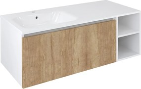 Sapho Sapho, LOREA skrinka 120x46x51,5cm (90+30Pcm), ľavá, dub Alabama/biela matná, LE090-2231-L-05