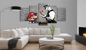 Obraz - Super Mario Mushroom Cop (Banksy) Veľkosť: 200x100, Verzia: Na talianskom plátne