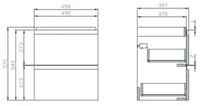 Cersanit S801-312-ECO - Závesná kúpeľňová skrinka s umývadlom MODUO biela