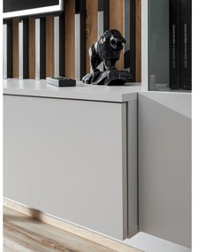 Obývacia stena Vertic (dub artisan + perla gray) (s LED osvetlením). Vlastná spoľahlivá doprava až k Vám domov. 1097586