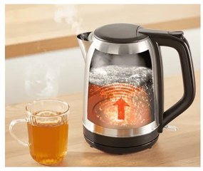 Tefal - Rýchlovarná kanvica SUBITO 1,7l 2400W/230V nerez/čierna