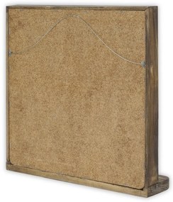 Nástenné zrkadlo s poličkou s rámom z kameňa 32.5x33 cm – Wallity