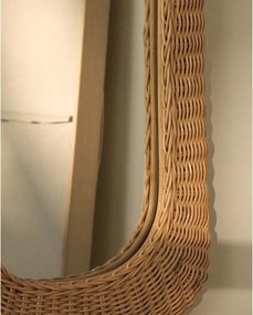 Nástenné zrkadlo s ratanovým rámom 38x59 cm Zilna – Kave Home