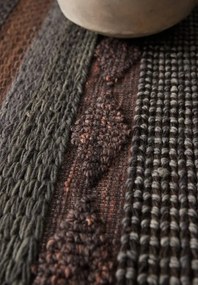 Diamond Carpets India, Ručne viazaný kusový koberec Black Melange DE 2006 Multi Colour, 80x150, hnedá, obývacia izba