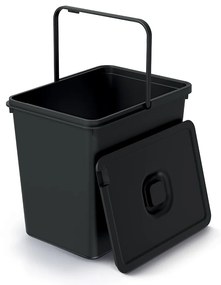 Závesný odpadkový kôš, 23 l, čierna