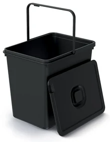 Závesný odpadkový kôš, 23 l, čierna