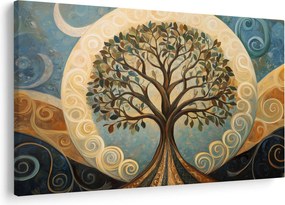 Obraz – Strom života a špirály (90x60 cm)