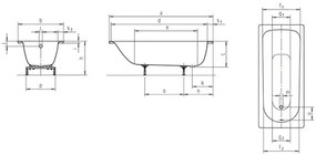 Kúpeľňová vaňa Kaldewei Eurowa 160x70 cm KW 311 119700010001