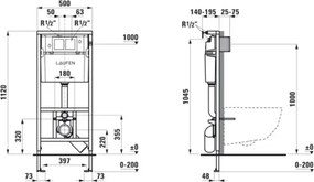 Závesné WC + WC sedátko PRO + tlačidlo DUAL LIS + podomietkový modul + podložka
