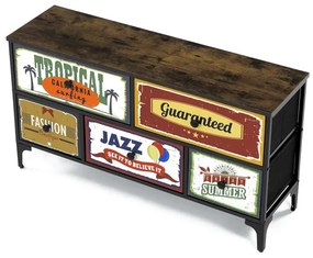 Autronic BONTEC Komoda 103x30x56cm, mdf, viacfarebná, AUK-W2103 BK Farba: Viacfarebná