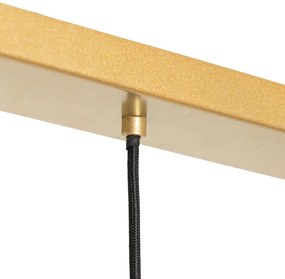 Art Deco závesné svietidlo zlaté s bielym sklom 3-svetlo - Isabella