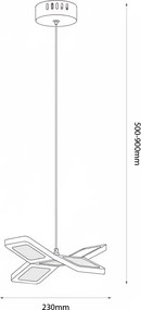 Závesné LED svietidlo Pixels, 1x LED 25w, 4000k, w