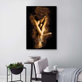 Obraz na plátně Zlatý ženský akt - 80x120 cm