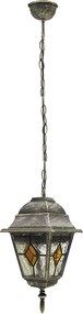 Rabalux Vonkajšia závesná lampa Monaco max. 60W | E27 | IP43 - antická zlatá