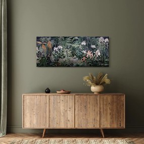 Obraz - Maľovaný vzor džungle (120x50 cm)
