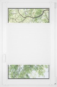 Dekodum Neinvazívna plisovaná roleta biela na mieru – bez vŕtania Šírka (cm): 80