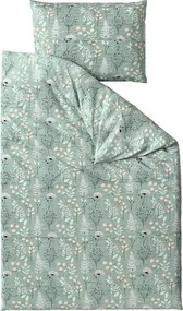 Krepové obliečky WILD FLOWERS mentolové Rozmer obliečky: 70 x 90 cm | 140 x 200 cm