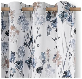 Biely/svetlomodrý dimout záves 135x250 cm Solkone – Restilo
