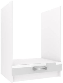 Kuchynská skrinka Belini spodná pre vstavanú rúru 60 cm biely lesk bez pracovnej dosky  INF SDP60/0/WT/W/0/D