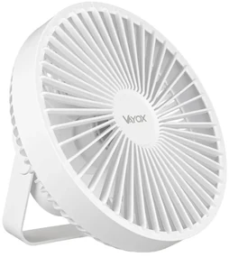 Vayox LED Nabíjací stolný ventilátor s LED osvetlením LED/2W/5V USB 2400 mAh biela BX0057