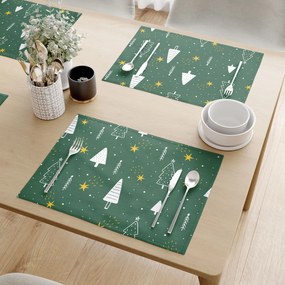 Goldea vianočné prestieranie na stôl 100% bavlnené plátno - čaro vianoc - sada 2ks 30 x 40 cm