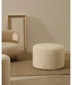 Krémový taburet z textílie buklé Kaeli – Kave Home