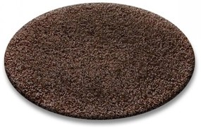 Kusový koberec Shaggy Roy hnedý kruh 133cm