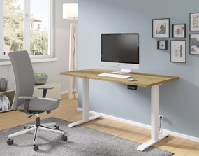 Elektrický PC stolík Motiva 120 (biela + dub artisan). Akcia -21%. Vlastná spoľahlivá doprava až k Vám domov. 1124890