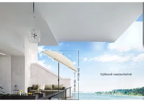 Zahradní slunečník s ochranným obalem UNTRA 160 cm béžový