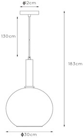 Lucide 45402/30/30 - Luster na lanku MARIUS 1xE27/40W/230V čierna