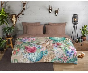 Hnedé flanelové obliečky na jednolôžko 140x200 cm - HIP