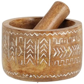 Drevený mažiar Etnic, 10x6,5 cm