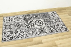 Protišmykový koberec / behúň Patchwork sivý