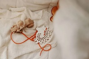 Montessori drevená prepletacia hračka - ježko