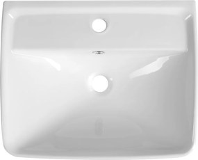 Aqualine Aqualine, DURU keramické umývadlo 50x40 cm, biela lesklá, TU0350